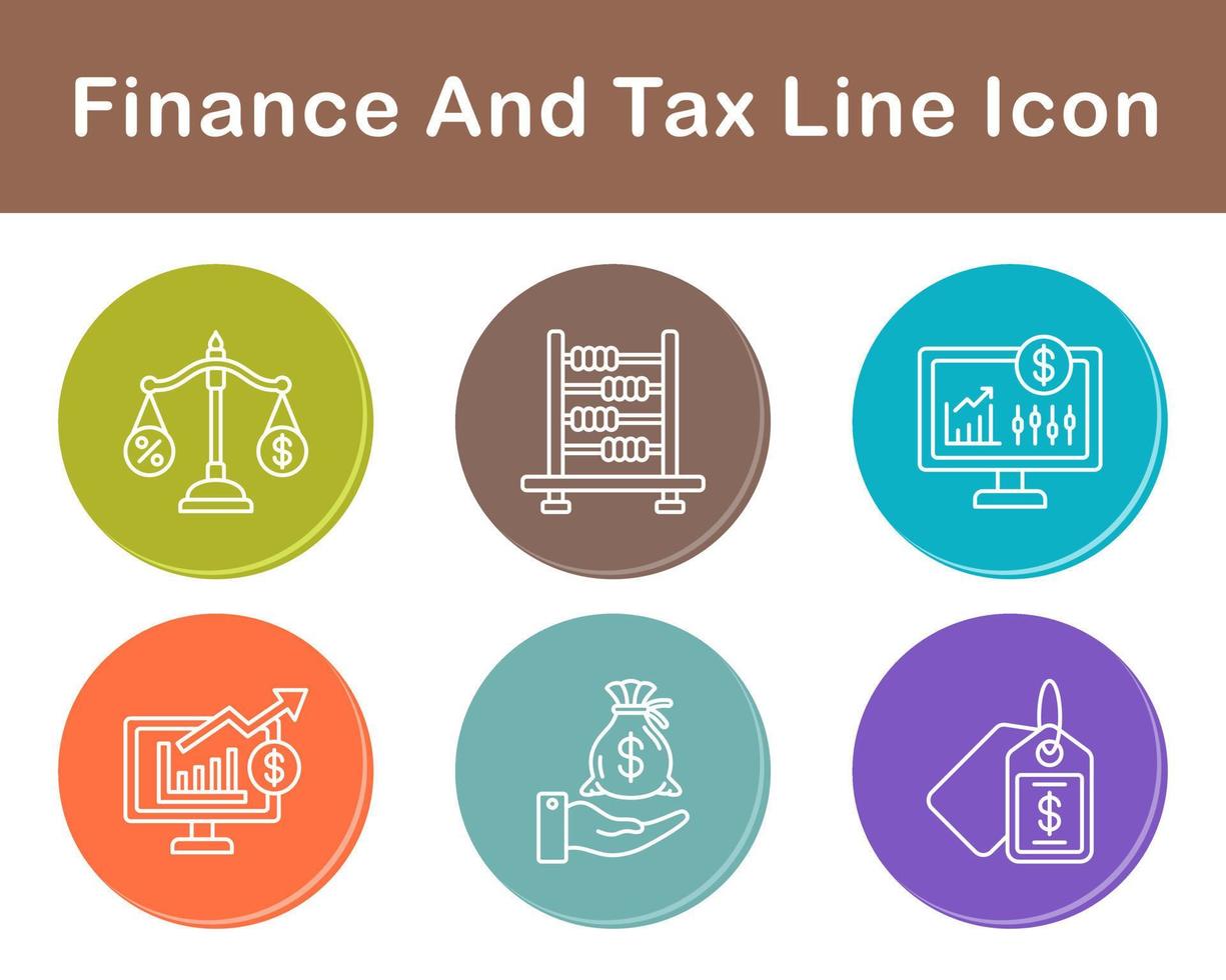 Finance And Tax Vector Icon Set