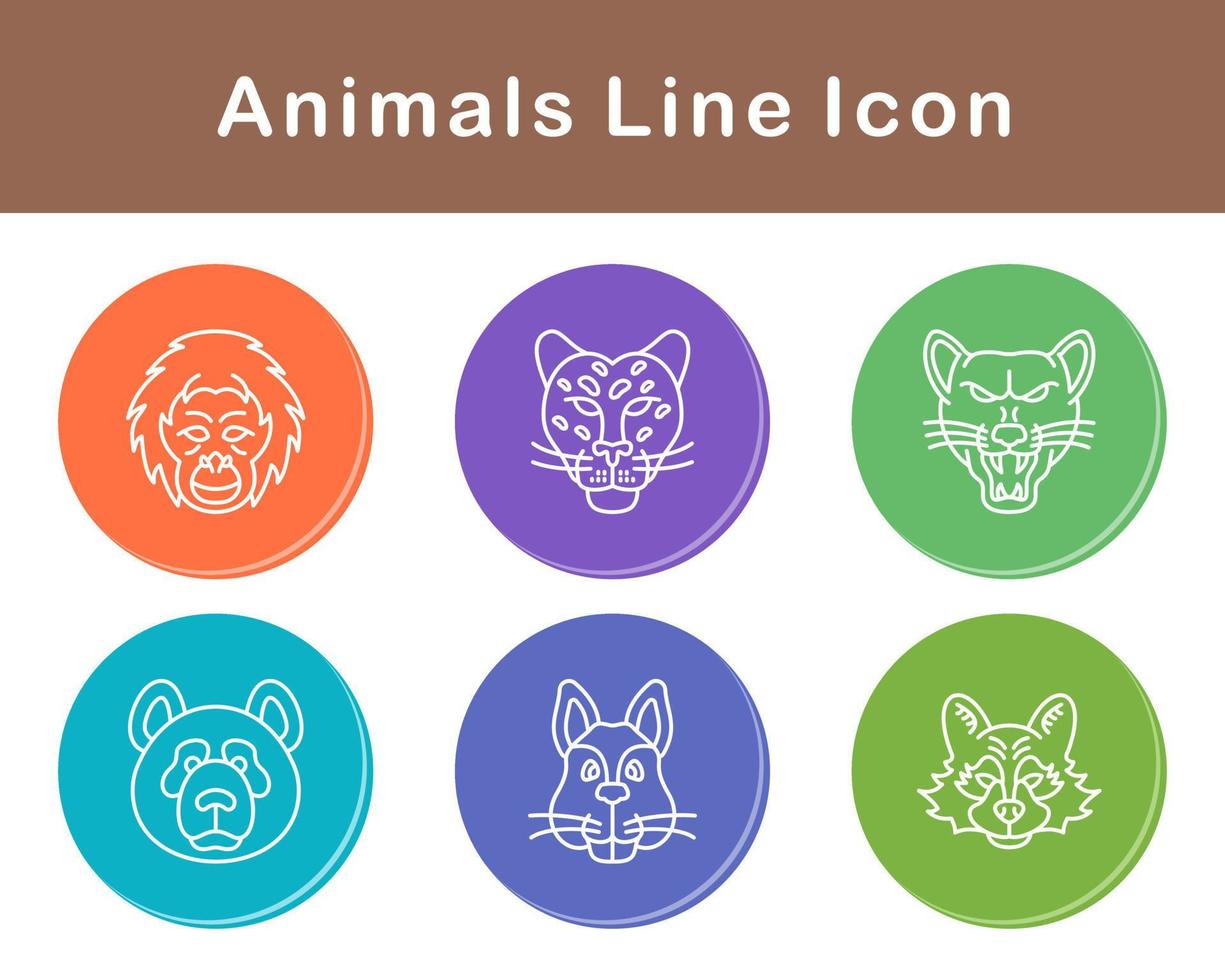 animales vector icono conjunto