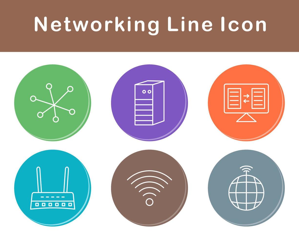 Networking Vector Icon Set