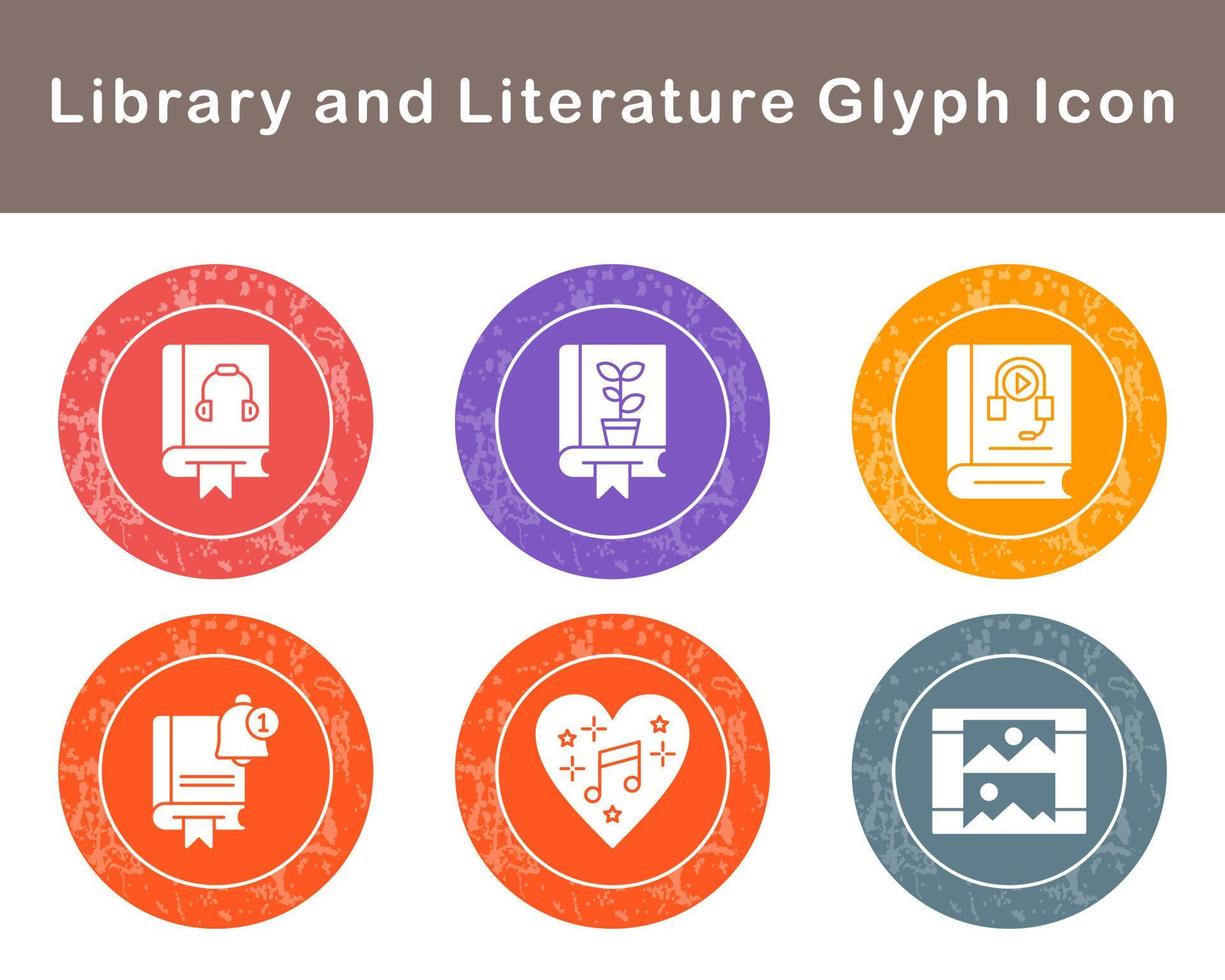 Library And Literature Vector Icon Set 21427454 Vector Art at Vecteezy