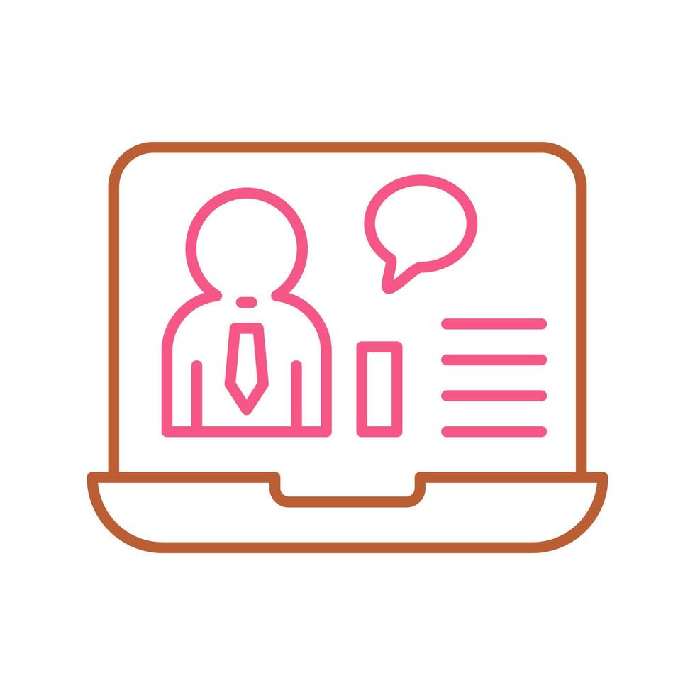 Online Job Interview Vector Icon