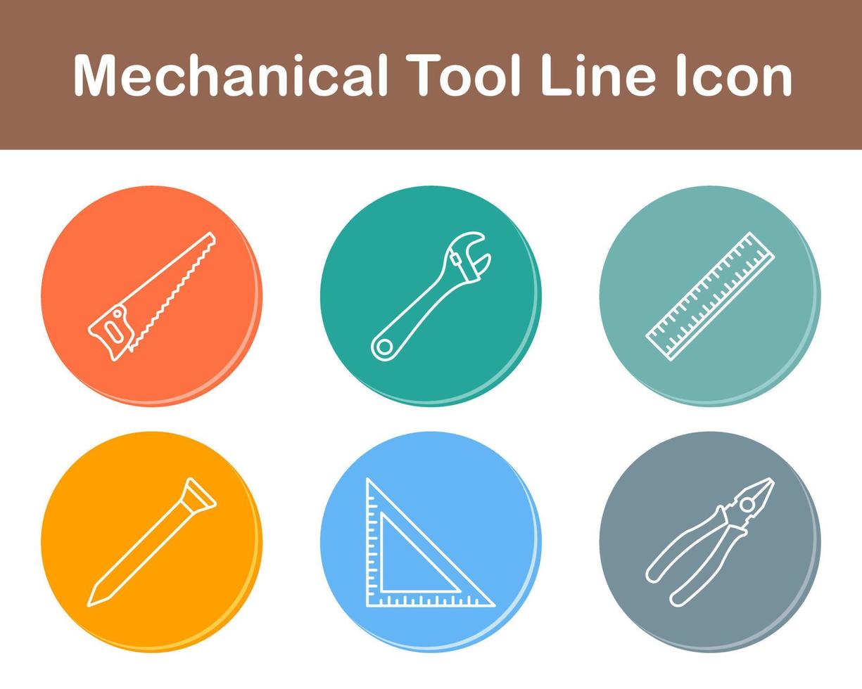 Mechanical Tool Vector Icon Set