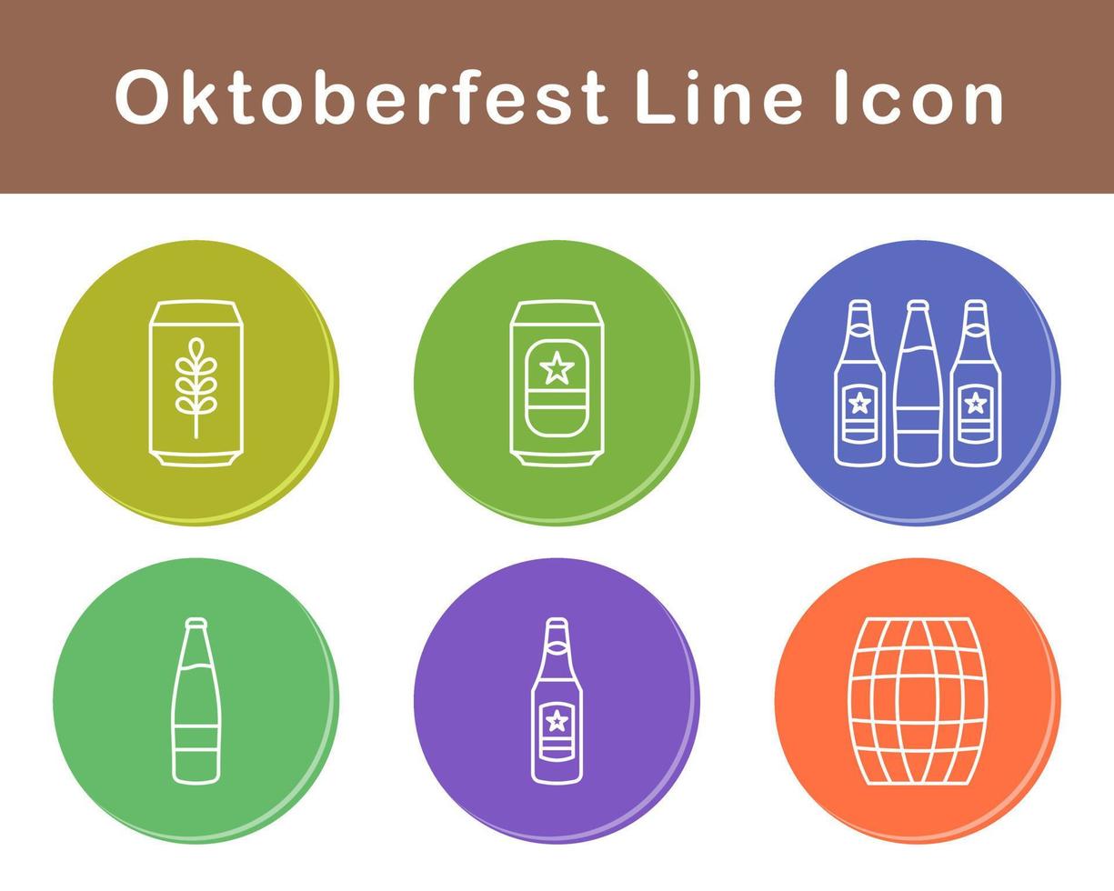 Oktoberfest vector icono conjunto