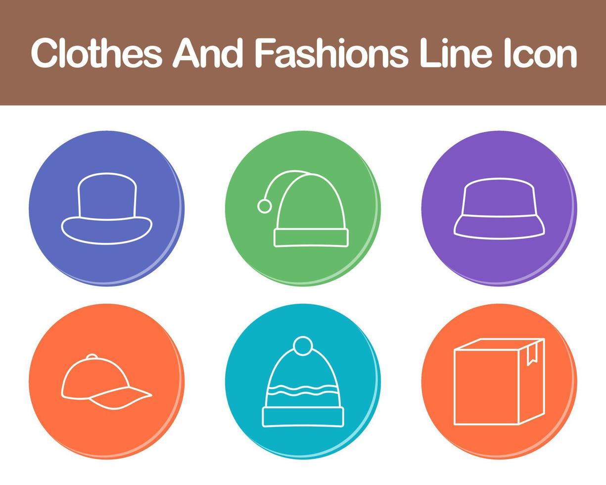 Clothes And Fashions Vector Icon Set