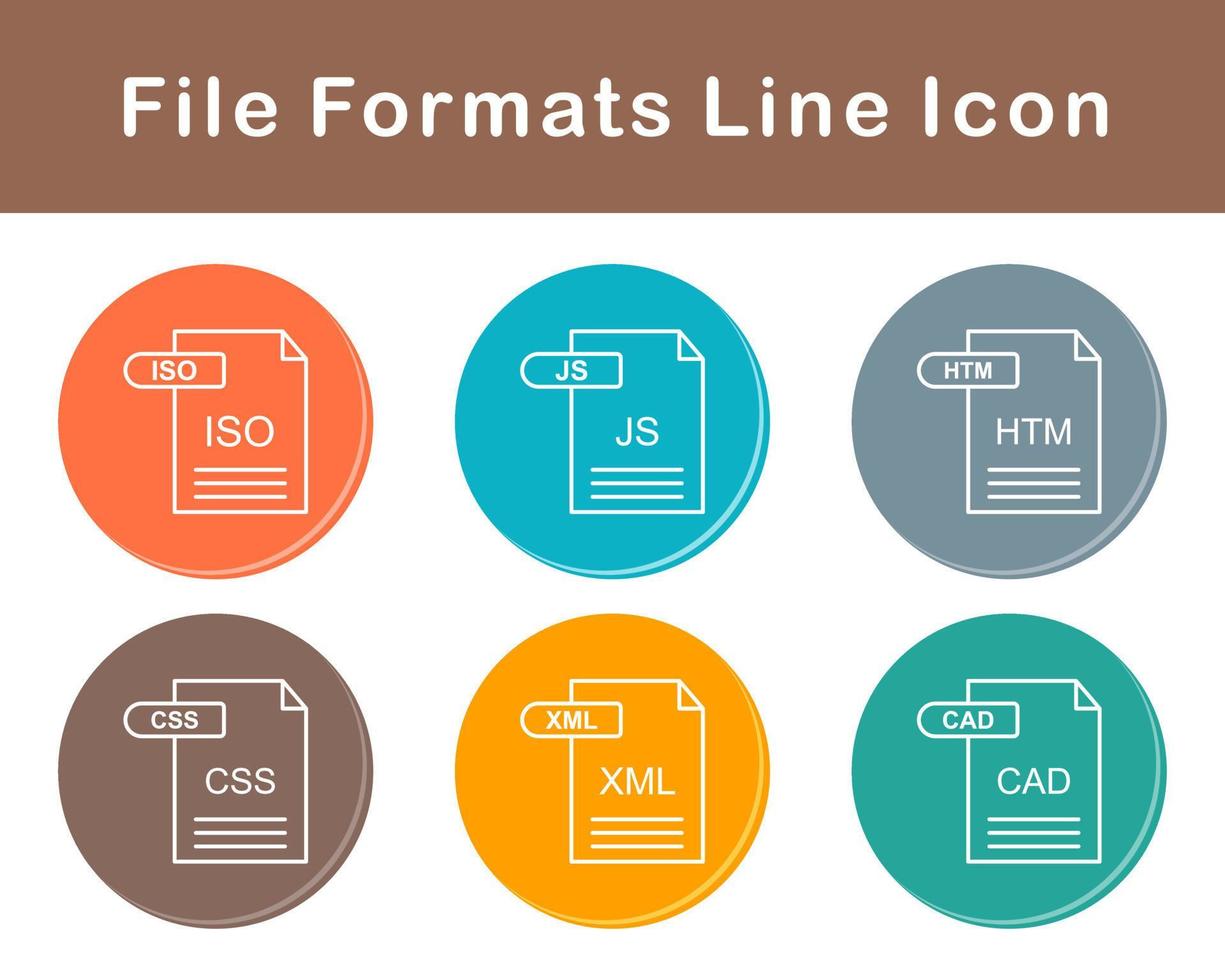 archivo formatos vector icono conjunto