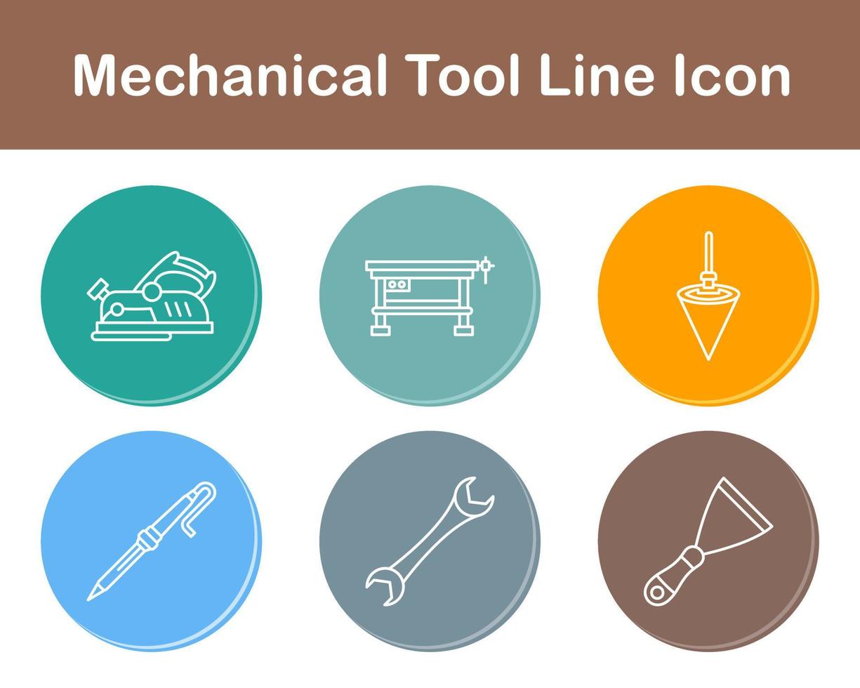 Mechanical Tool Vector Icon Set