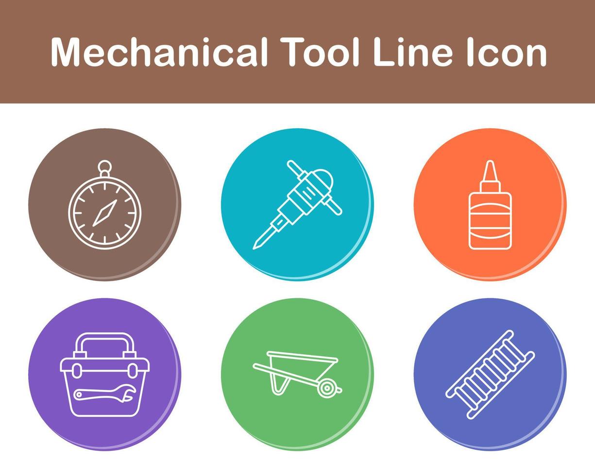 Mechanical Tool Vector Icon Set