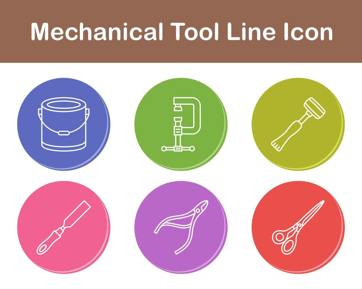 mecánico herramienta vector icono conjunto