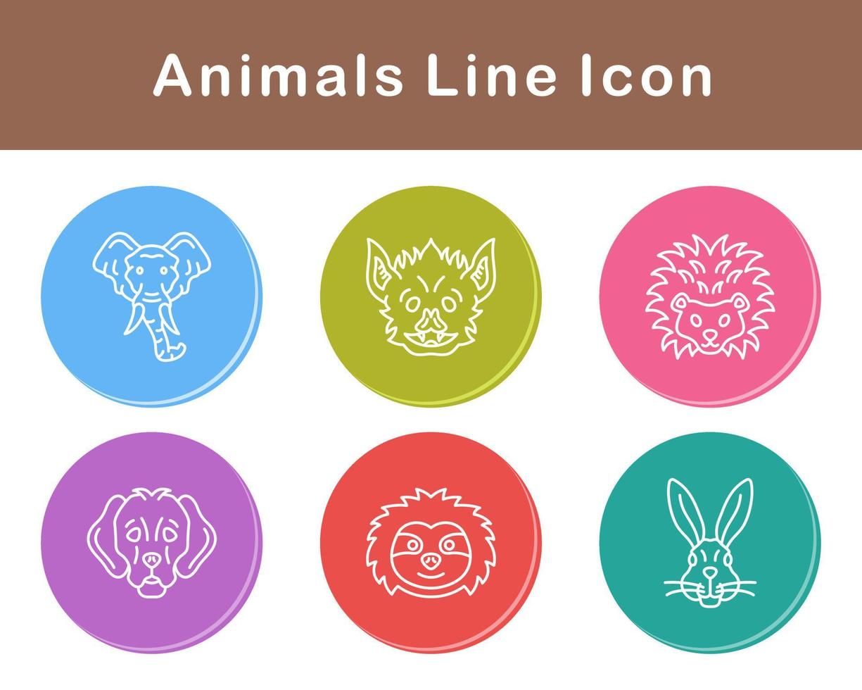 animales vector icono conjunto