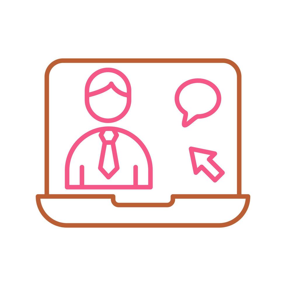 Online Interview Vector Icon