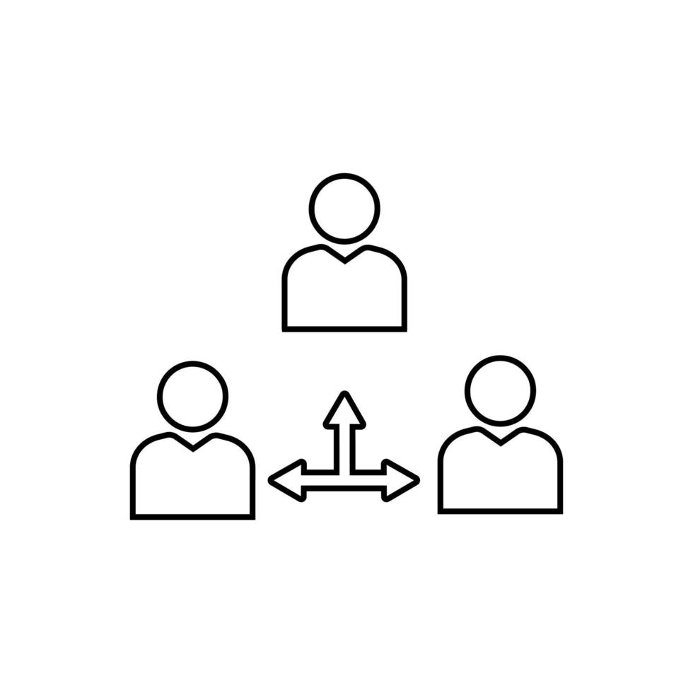Third party vector icon. broker illustration sign. communication symbol. group logo.