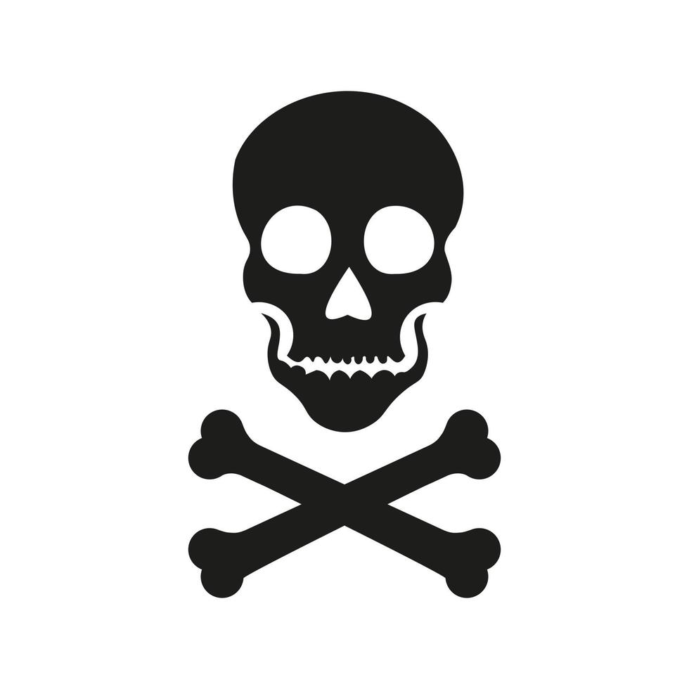 Skull and Bones vector icon. danger illustration sign. poison symbol or logo.