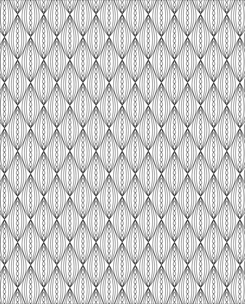 Black and white seamless pattern for coloring book in doodle style. vector