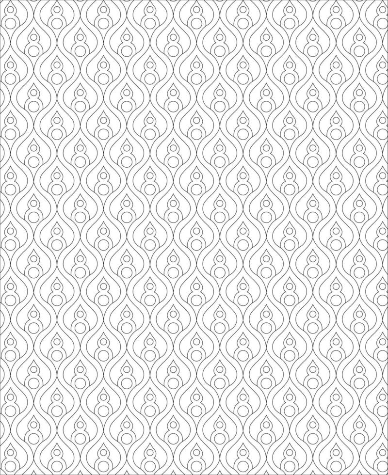 Black and white seamless pattern for coloring book in doodle style. vector