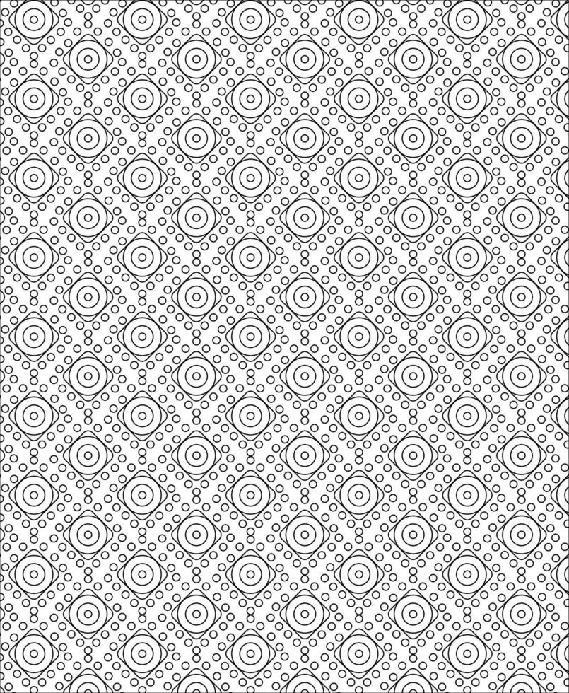 Black and white seamless pattern for coloring book in doodle style. vector