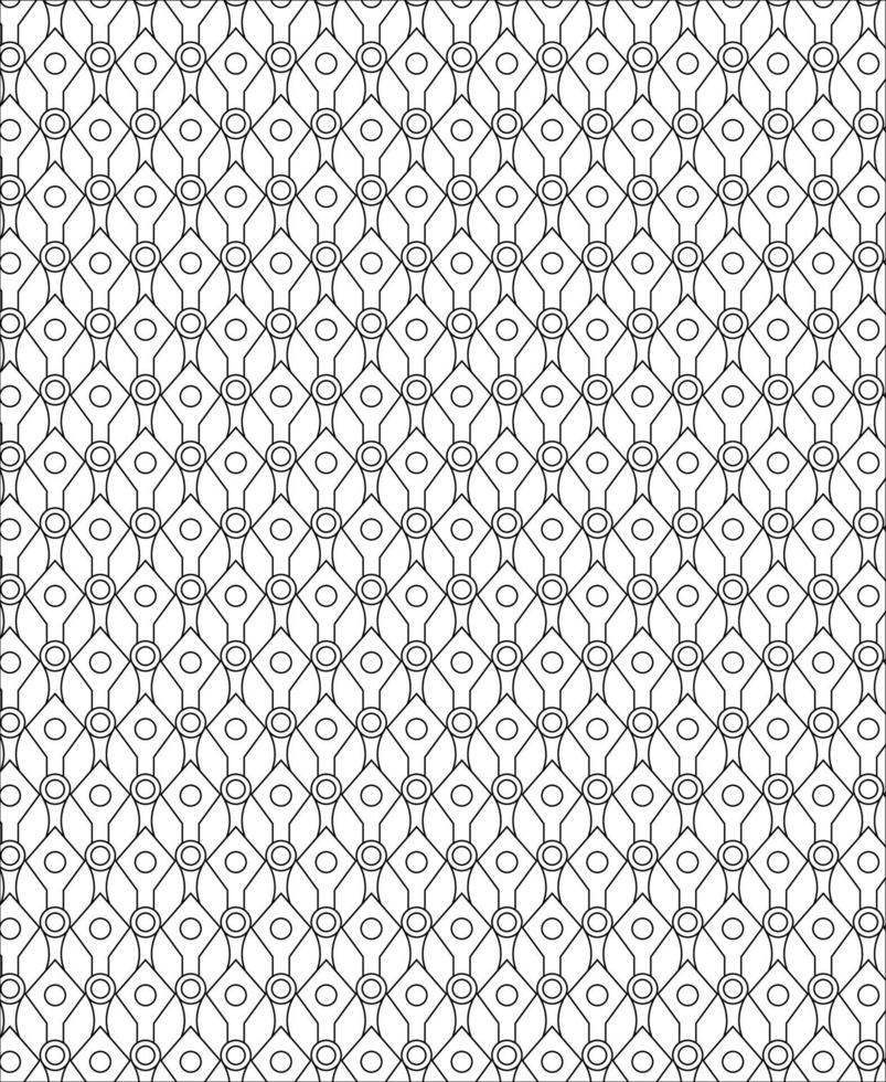 Black and white seamless pattern for coloring book in doodle style. vector