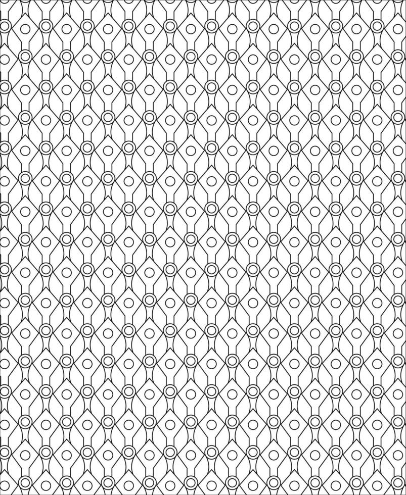 Black and white seamless pattern for coloring book in doodle style. vector