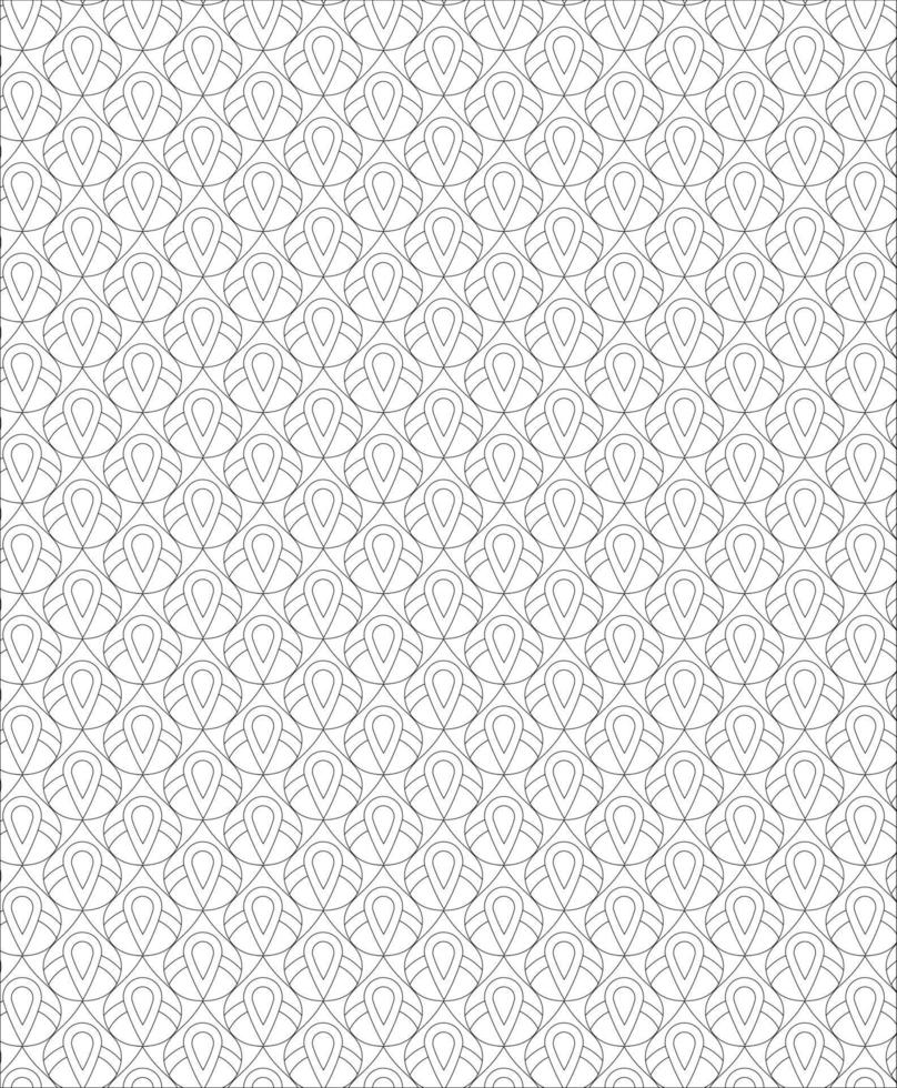 Black and white seamless pattern for coloring book in doodle style. vector