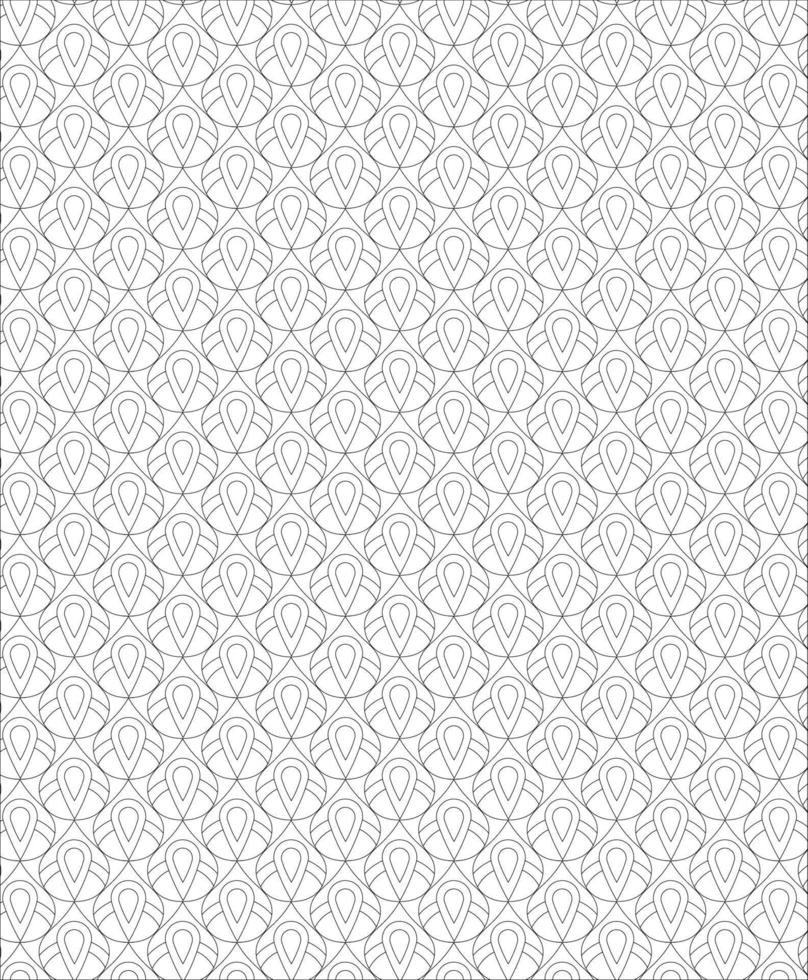 Black and white seamless pattern for coloring book in doodle style. vector