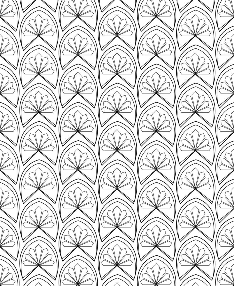 Black and white seamless pattern for coloring book in doodle style. vector