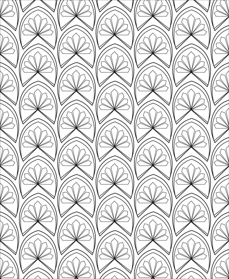 Black and white seamless pattern for coloring book in doodle style. vector