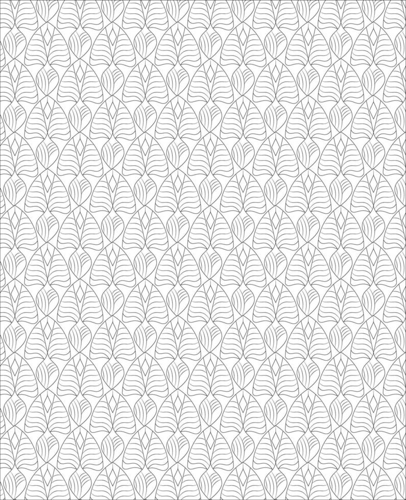 Black and white seamless pattern for coloring book in doodle style. vector