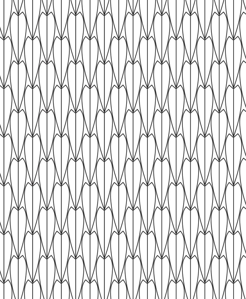 Black and white seamless pattern for coloring book in doodle style. vector