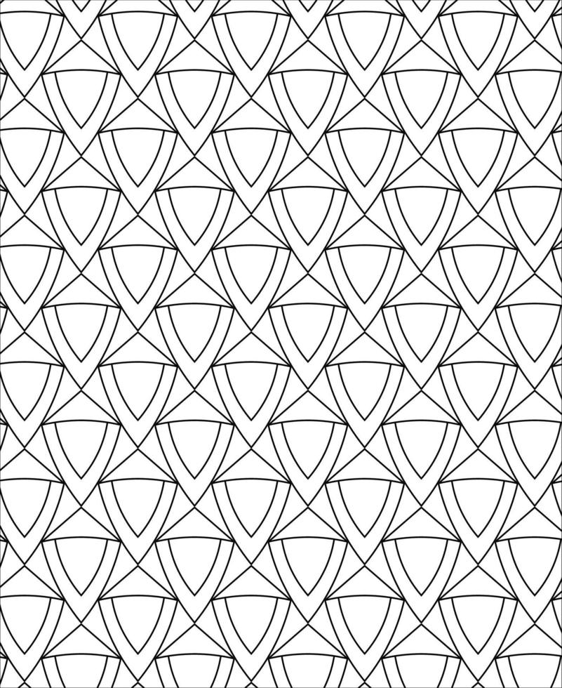 Black and white seamless pattern for coloring book in doodle style. vector