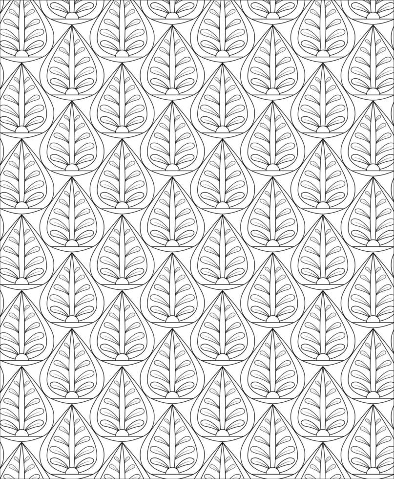 Black and white seamless pattern for coloring book in doodle style. vector