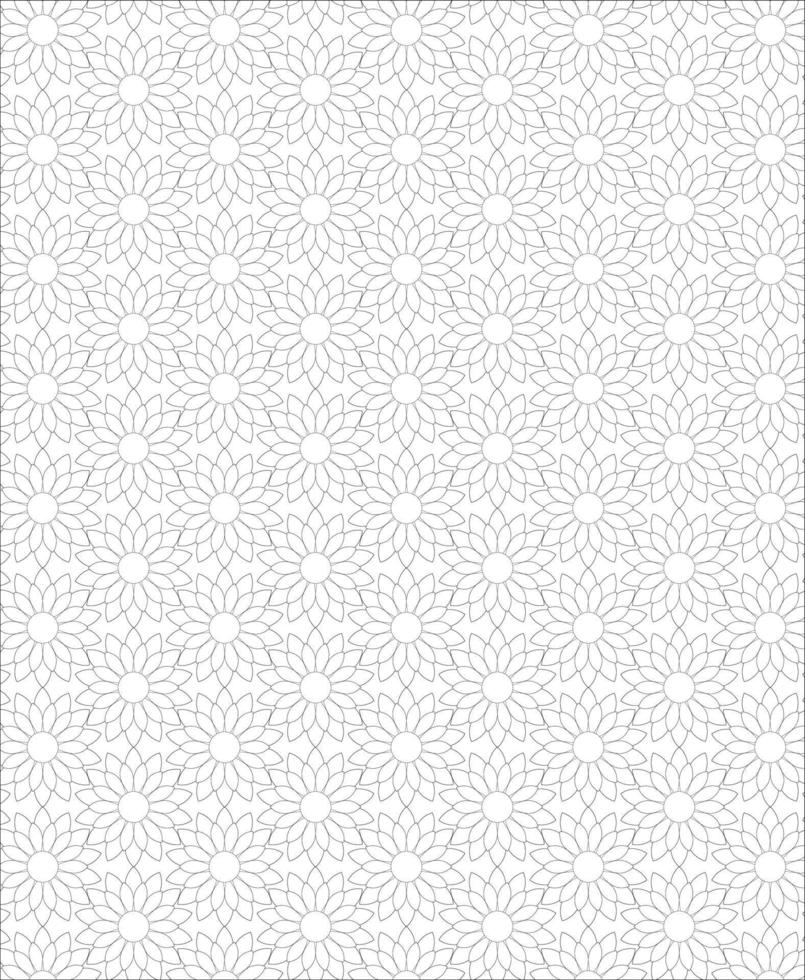 Black and white seamless pattern for coloring book in doodle style. vector