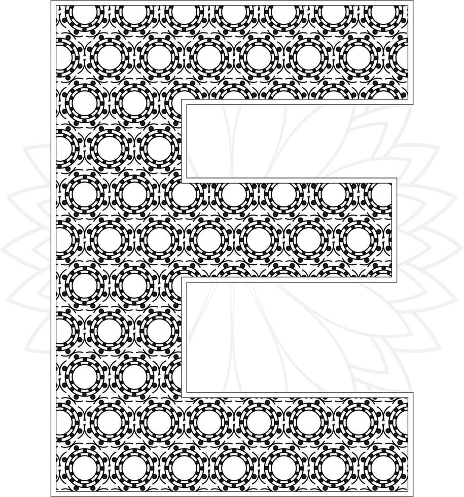 Alphabet coloring page with floral style. ABC coloring page - letter A Free Vector