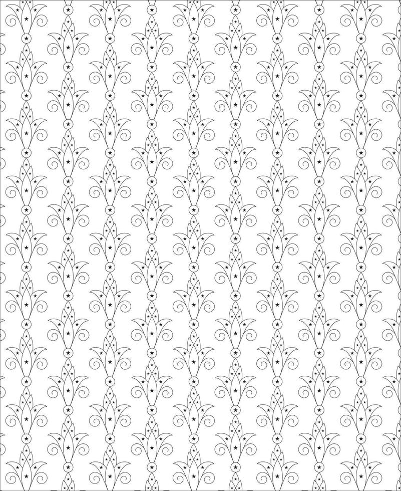 Black and white seamless pattern for coloring book in doodle style vector
