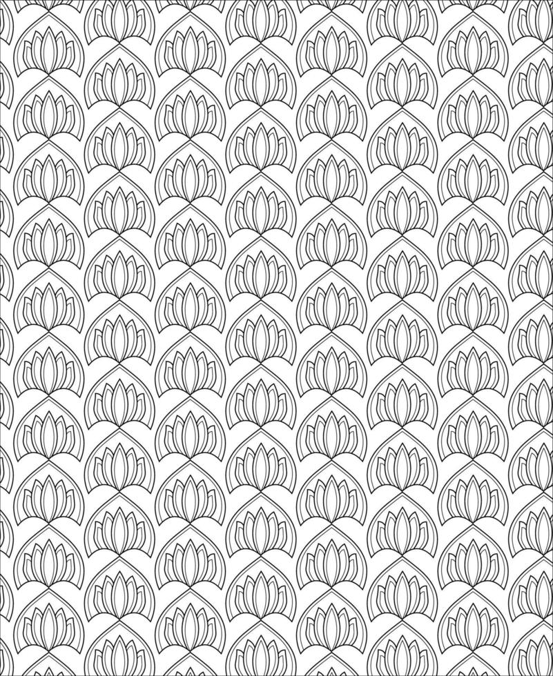 Black and white seamless pattern for coloring book in doodle style vector