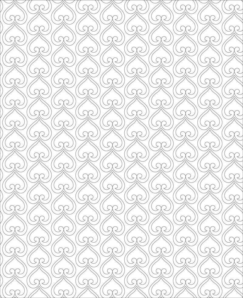 Black and white seamless pattern for coloring book in doodle style vector