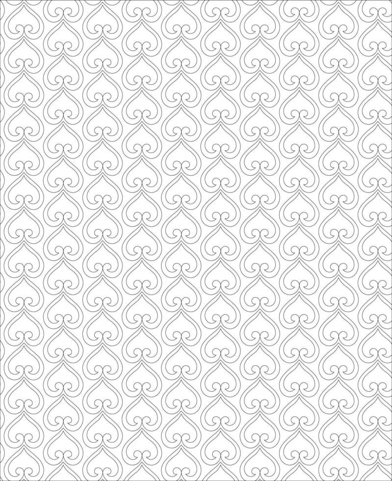 Black and white seamless pattern for coloring book in doodle style vector