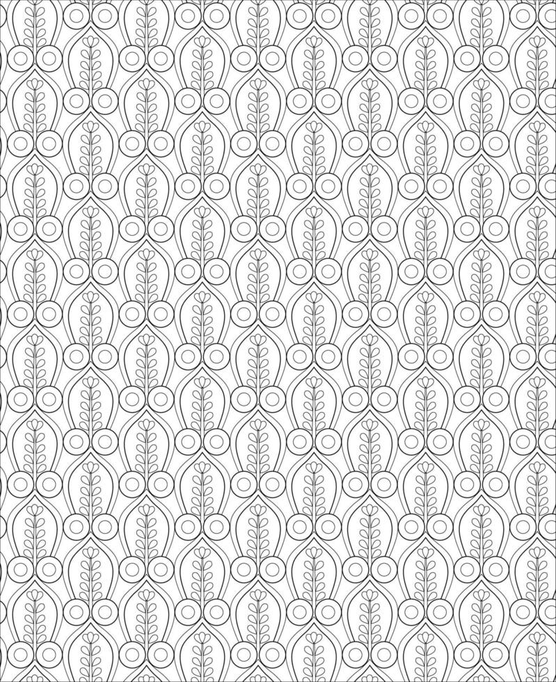 Black and white seamless pattern for coloring book in doodle style vector