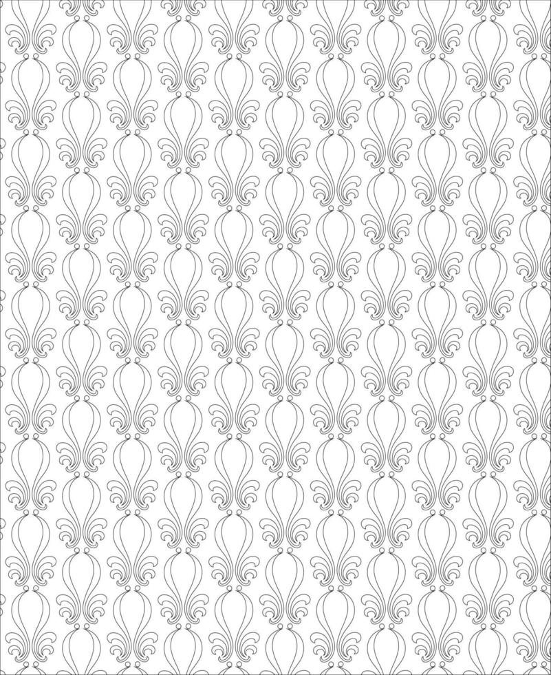 Black and white seamless pattern for coloring book in doodle style. vector
