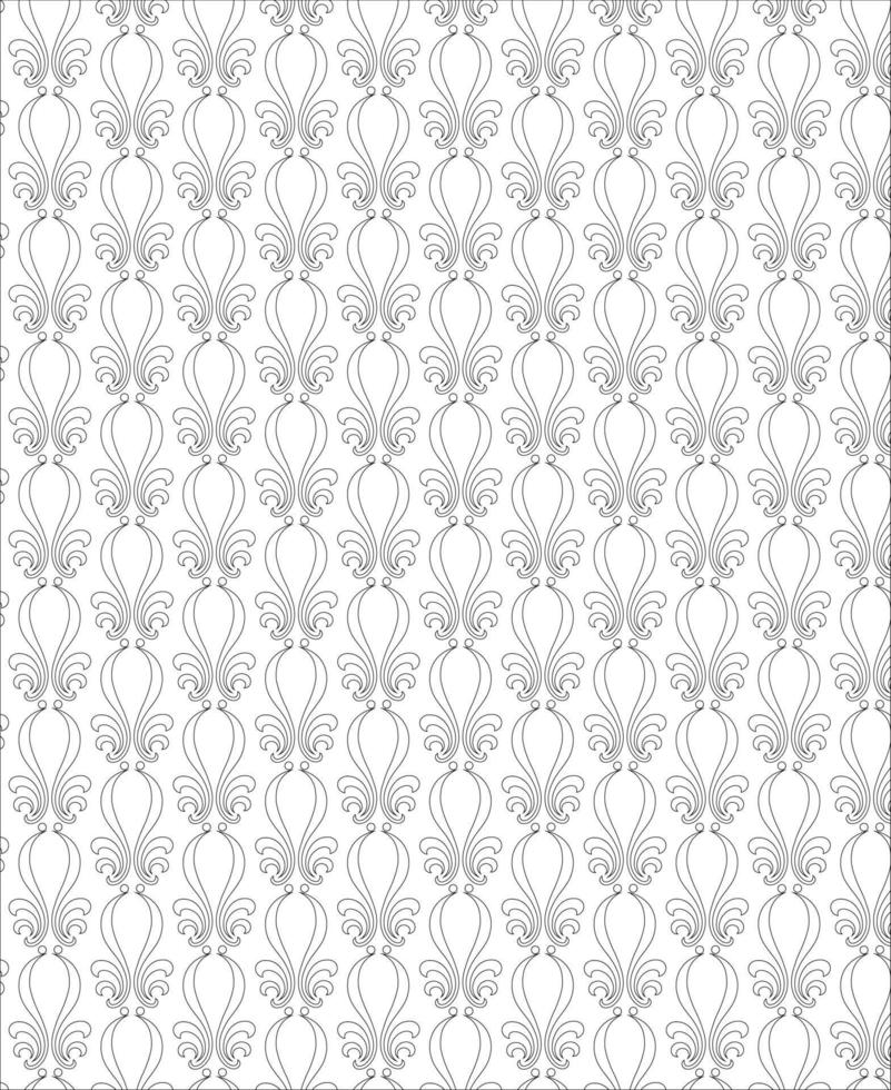 Black and white seamless pattern for coloring book in doodle style. vector