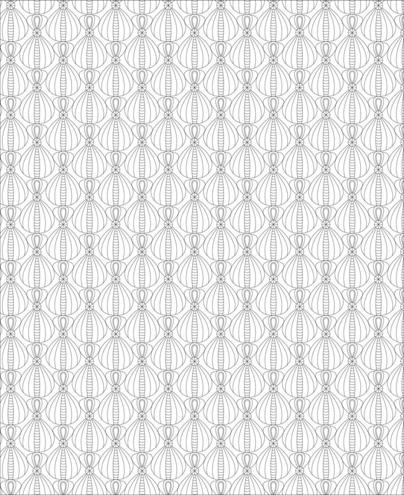 Black and white seamless pattern for coloring book in doodle style. vector