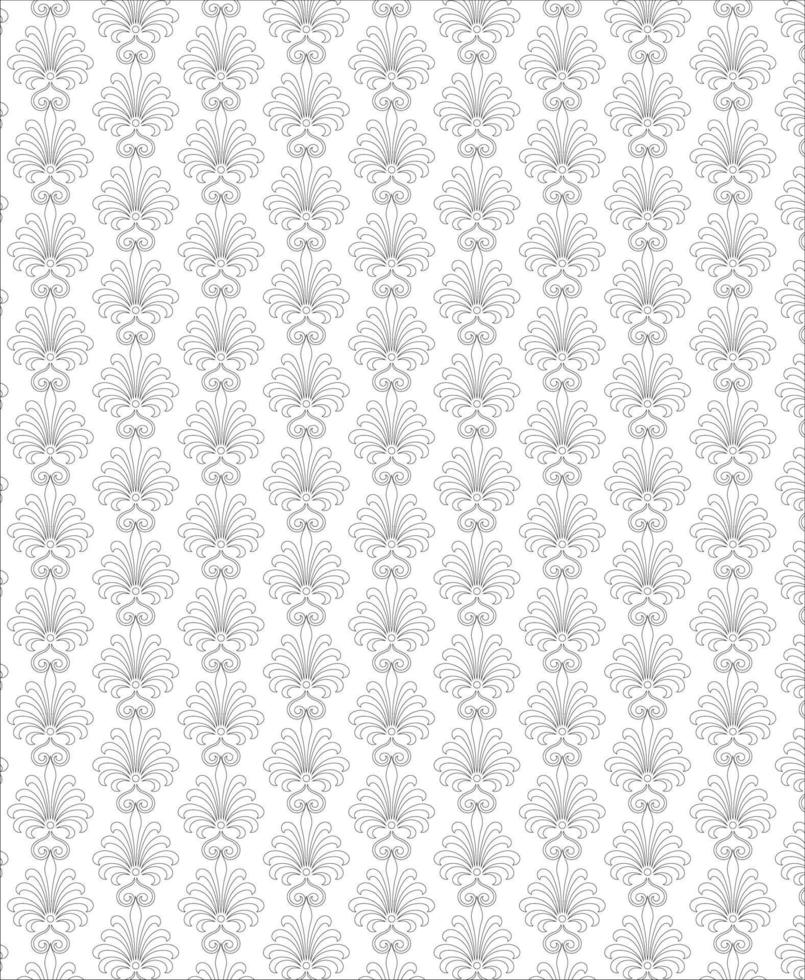 Black and white seamless pattern for coloring book in doodle style. vector