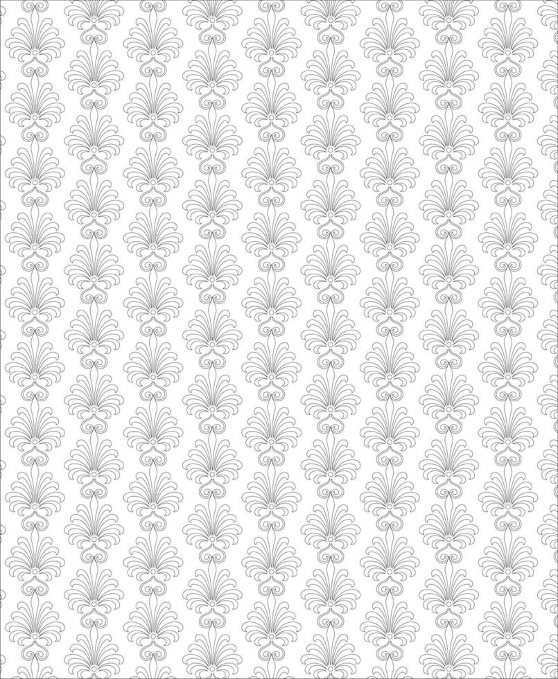 Black and white seamless pattern for coloring book in doodle style. vector