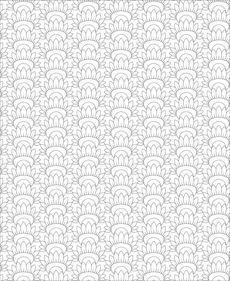 Black and white seamless pattern for coloring book in doodle style. vector