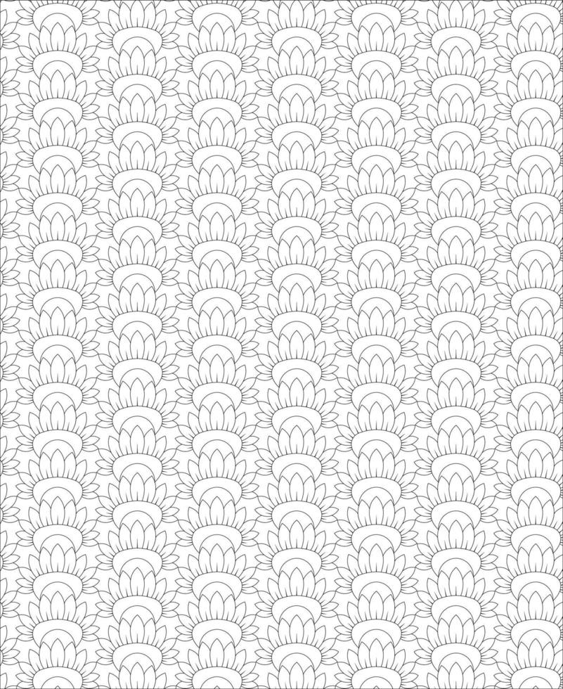 Black and white seamless pattern for coloring book in doodle style. vector