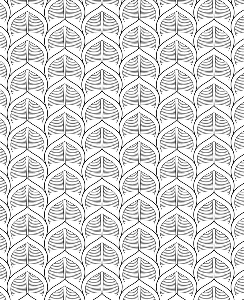 Black and white seamless pattern for coloring book in doodle style. vector