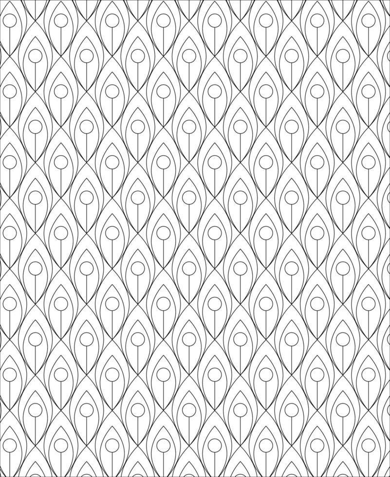 Black and white seamless pattern for coloring book in doodle style. vector