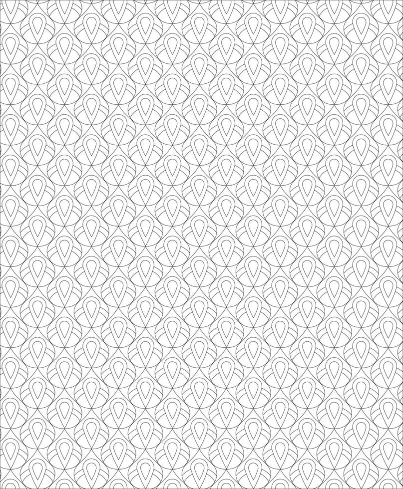 Black and white seamless pattern for coloring book in doodle style. vector