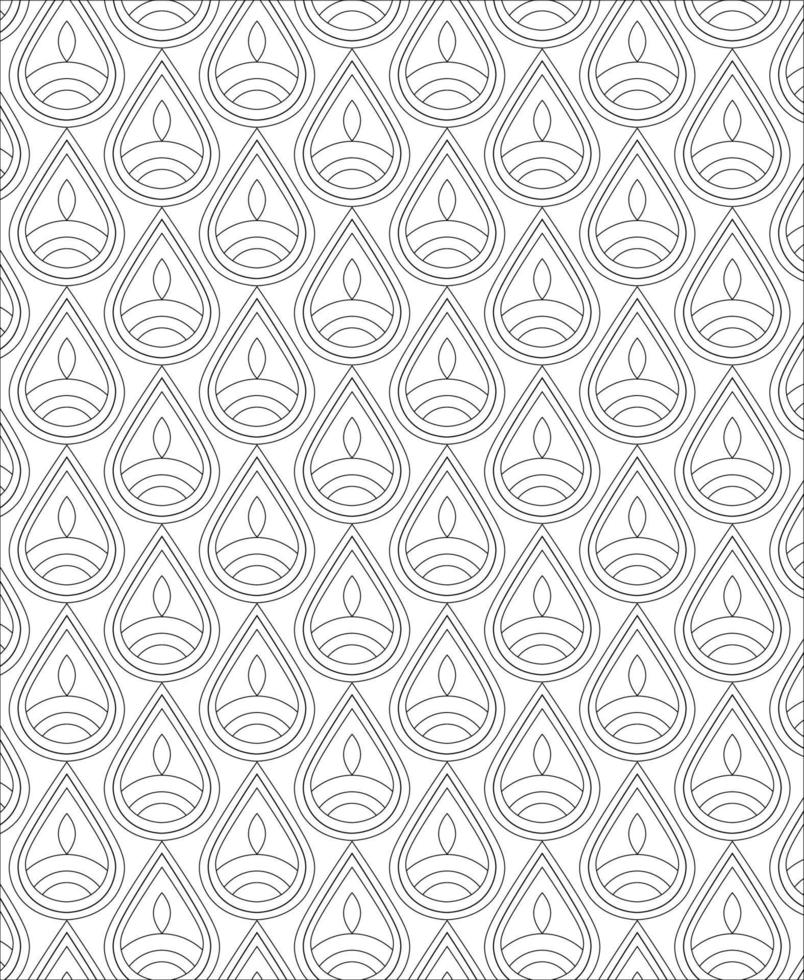 Black and white seamless pattern for coloring book in doodle style. vector