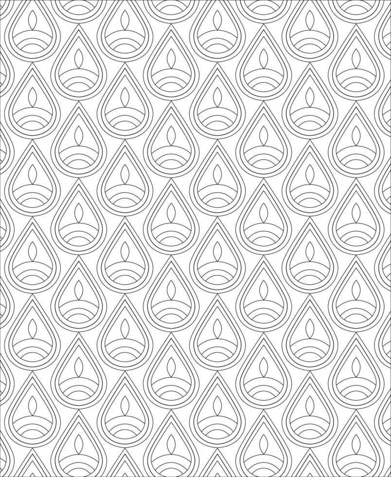 Black and white seamless pattern for coloring book in doodle style. vector