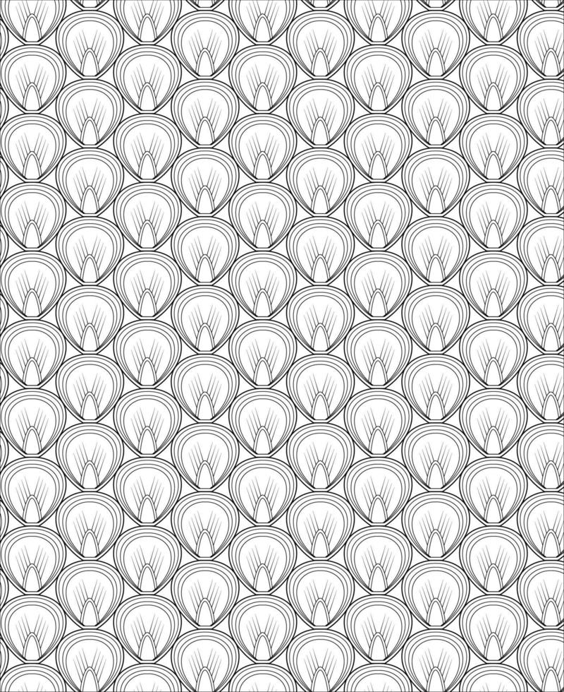 Black and white seamless pattern for coloring book in doodle style. vector