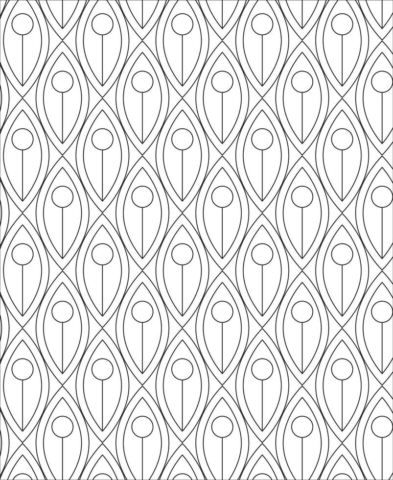 Black and white seamless pattern for coloring book in doodle style. vector